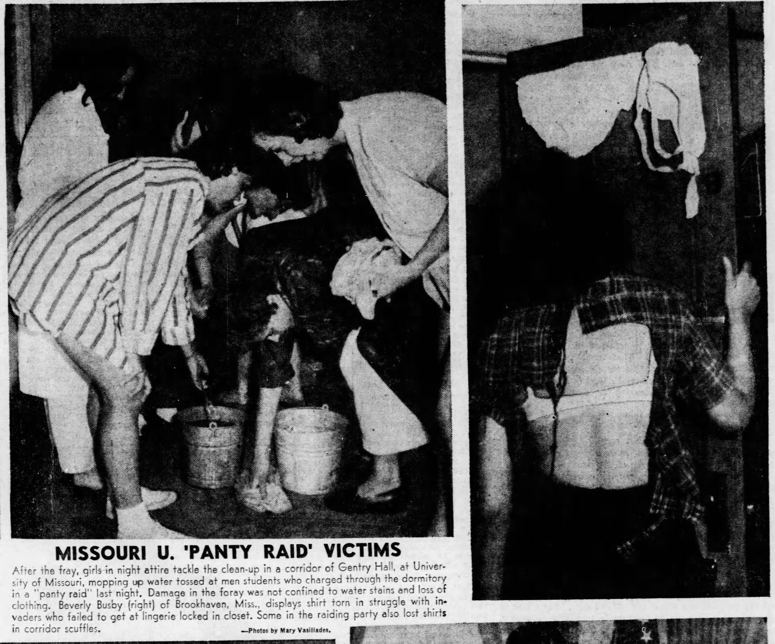 May 20, 1952: Cleanup in Gentry Hall